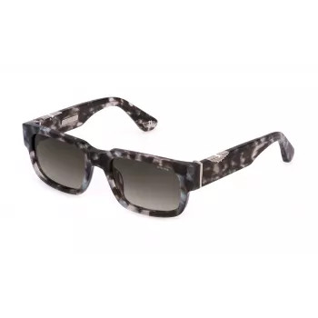 Óculos de sol de homem POLICE SPLP24-5407MR - Armação preta, lentes cinzentas espelhadas, 54 mm