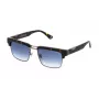 Óculos de sol retangulares de homem POLICE SPLP25-550509 - armação preta, lentes cinzentas, UV400