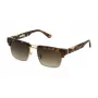 Óculos de sol POLICE SPLP25-550AER homem - armação retangular de acetato preta com lentes de policarbonato cinzentas - 55/17/145 mm