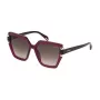 Óculos de sol retangulares de mulher POLICE SPLP46-5506PJ, armação preta, lentes cinzentas, UV400