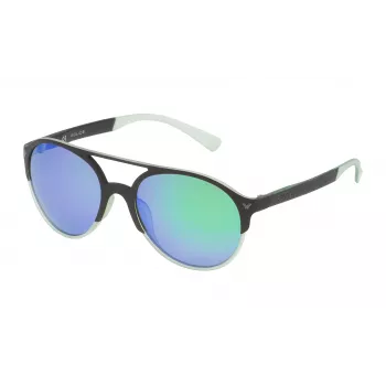 Óculos de sol unissexo POLICE retangulares SPL163556PCV - armação de acetato preta, lentes cinzentas 55/19/140 mm