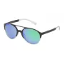 Óculos de sol unissexo POLICE retangulares SPL163556PCV - armação de acetato preta, lentes cinzentas 55/19/140 mm