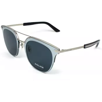 Óculos de sol unissexo POLICE SPL584-0581 (50/22/145 mm) armação preta lentes cinzentas UV400