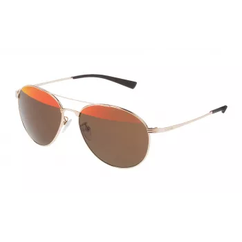 Óculos de sol POLICE unissexo S8953V570300 aviador acetato preto cinzento 57 mm