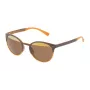 Óculos de sol unissexo POLICE SPL162V506L2H com armação de acetato Havana e lentes castanhas degradê 50mm