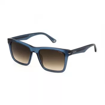 POLICE óculos de sol unissexo SPLN35M530955 armação preta lentes cinzentas 55/19/145 mm UV400