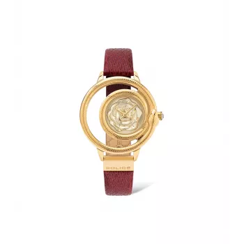 Relógio de mulher Police PEWLA2008302 quartzo analógico 36 mm ouro rosa aço inoxidável malha milanesa