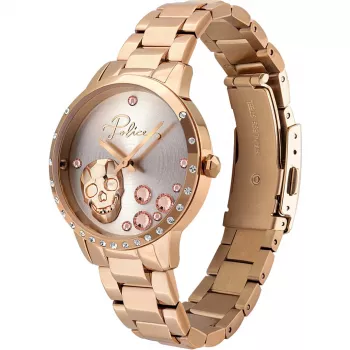 Relógio de senhora POLICE PL16071MSR04M rosa-ouro aço inoxidável 36mm
