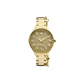 Relógio de mulher POLICE Raya quartzo PEWLG2109802 34 mm ouro rosa aço inoxidável malha