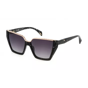 POLICE óculos de sol mulher retangulares de acetato SPLL33E570869 com lentes cinzentas UV400