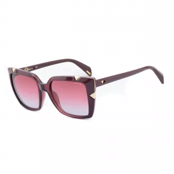 Óculos de sol de mulher Police SPLA15-5207LN retangulares olho de gato Havana 52/18/140 mm