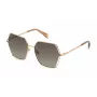 Óculos de sol retangulares para mulher POLICE SPLD31-560300 - armação preta em acetato, lentes cinzentas de policarbonato, proteção UV400