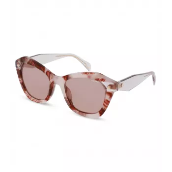 Óculos de sol de mulher Police SPLL97-520Z02 retangular - Preto brilhante/Cinzento