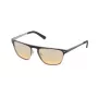 POLICE Óculos de sol para mulher S897856W01X Retangular Armação preta Lentes cinzentas 56/18/135 mm
