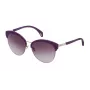 Óculos de sol de mulher POLICE SPL6195608FF armação de acetato Havana lentes de policarbonato castanhas 56mm