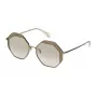 POLICE Óculos de sol de mulher SPL837W538FFD - armação em acetato Havana em forma de olho de gato, lentes castanhas degradê, proteção UV400