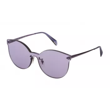 Óculos de sol POLICE SPL935990Q63 para mulher - armação preta brilhante, lentes cinzentas degradê, proteção UV400