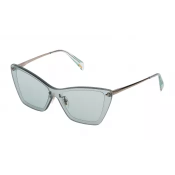 Óculos de sol POLICE mulher SPL936990I95 castanho Havana acetato armação geométrica com lentes castanhas degradê
