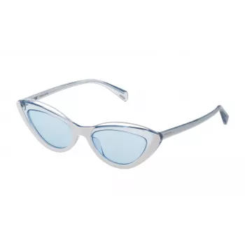 Óculos de sol POLICE SPL93752095W para mulher Havana acetato castanho lente degradê 52 mm