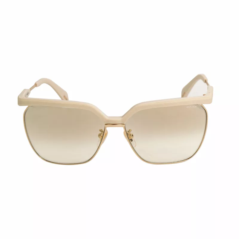 POLICE Óculos de sol de mulher SPLA9662GL4G Havana acetato Cat Eye castanho degradê UV400
