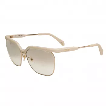 POLICE Óculos de sol de mulher SPLA9662GL4G Havana acetato Cat Eye castanho degradê UV400