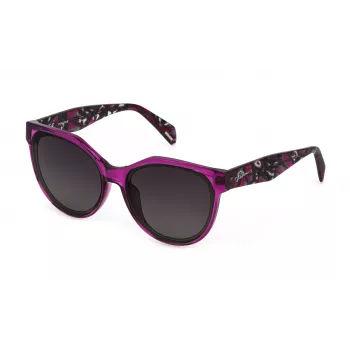 Óculos de sol POLICE SPLC22E5809AH para mulher Havana acetato quadrados 58 mm