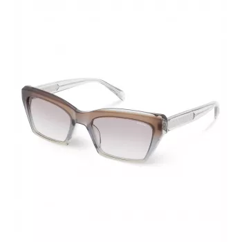 POLICE Óculos de sol de mulher SPLG22-560918 armação retangular de plástico proteção UV400 56/19/140 mm