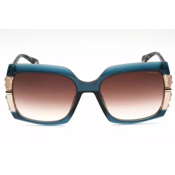 Óculos de sol de mulher POLICE SPLG23M570AGQ - armação preta brilhante, lentes degradê fumé, 57 mm
