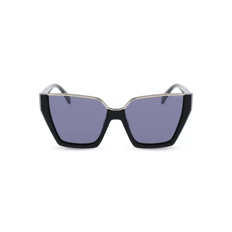 Óculos de sol de mulher POLICE SPLL33-570700 - armação retangular em acetato, lentes cinzentas em policarbonato, proteção UV400, largura da lente 57 mm