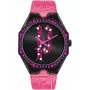 POLICE Relógio de mulher PEWLA2008202 35mm caixa de aço inoxidável mostrador prateado bracelete de pele preta quartzo analógico