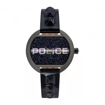 Police Relógio de mulher PL16070BSU03P 36mm mostrador azul bracelete de pele azul