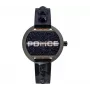 Police Relógio de mulher PL16070BSU03P 36mm mostrador azul bracelete de pele azul