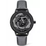 Relógio Police mulher PL16073BSB-02 34mm quartzo analógico aço inoxidável pele preto