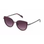 Óculos de sol POLICE SPLD83-520GL7 para mulher - armação retangular cat-eye em acetato com lentes UV400 Smoke