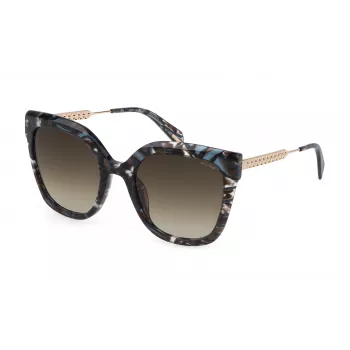 Óculos de sol retangulares de mulher POLICE SPLG19540XAP acetato preto/cinzento 54/21/135 mm UV400