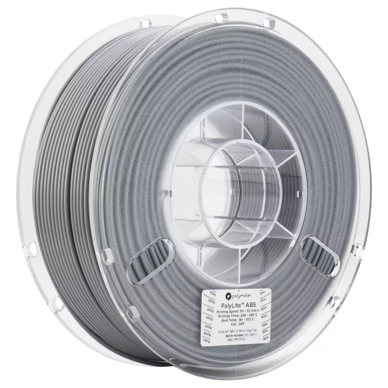 Polymaker Filamento ABS 1,75mm, cinzento, 1kg