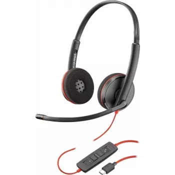 Poly Blackwire C3220 Auscultador USB-C individual - Série 3200 - On-Ear - Com fios - USB-C - Isolamento de ruído (209749-22)