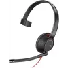 Poly Blackwire C5210 USB-C - Série 5200 - Headset com fios on-ear mono com microfone de haste, cancelamento de ruído, controlos em linha, Preto