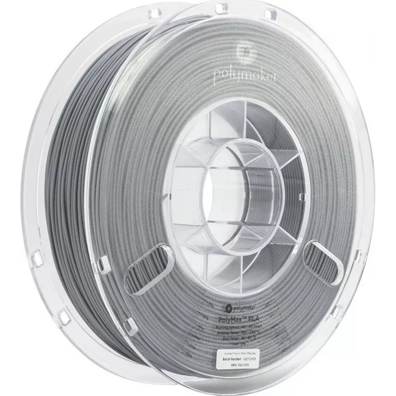 Polymaker Tough PLA Filamento PolyMax Grey, 0,75 kg