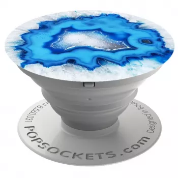 PopSockets Original PopGrip Aderência e suporte para telefone - Ice Blue Agate