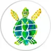 PopSockets PopGrip Turtle Love - pega e suporte para telemóvel intercambiável, multicolor