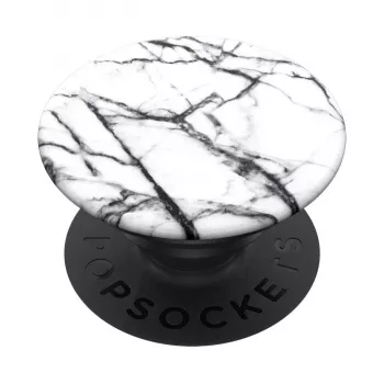 PopSockets Swappable PopGrip Suporte para telemóvel, Dove White Marble