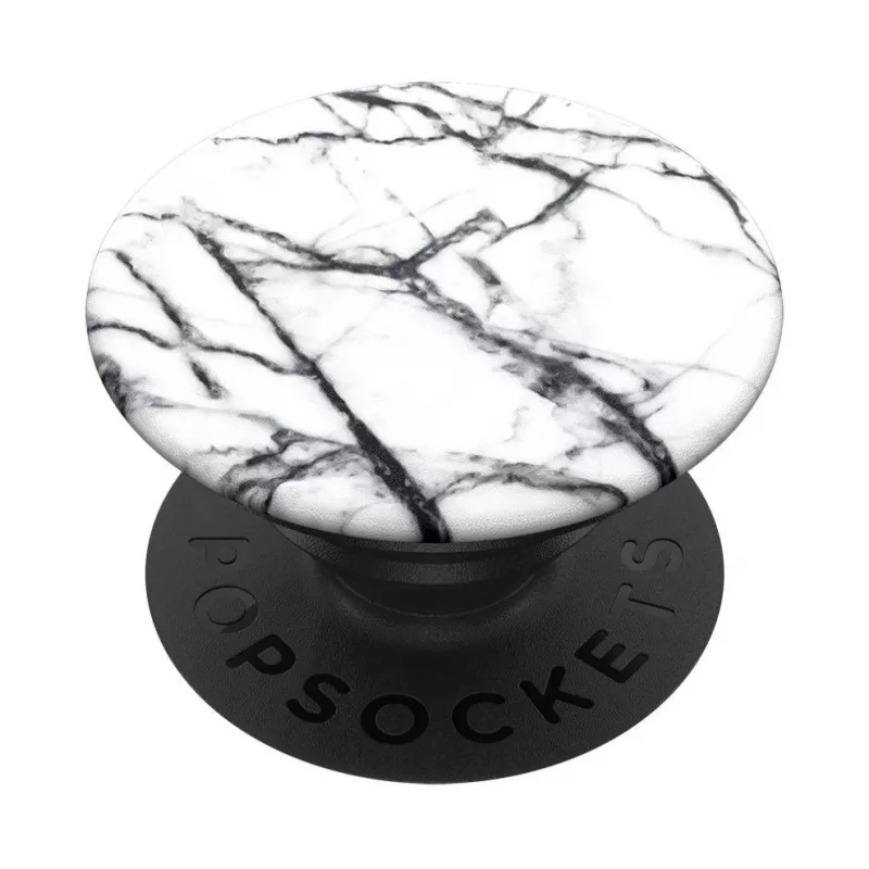 PopSockets Swappable PopGrip Suporte para telemóvel, Dove White Marble