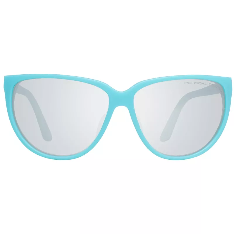 Óculos de sol de mulher PORSCHE DESIGN P8588-61B armação metálica retangular prateado/paládio lentes cinzentas 61/13/135 mm