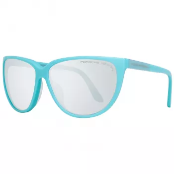 Óculos de sol de mulher PORSCHE DESIGN P8588-61B armação metálica retangular prateado/paládio lentes cinzentas 61/13/135 mm