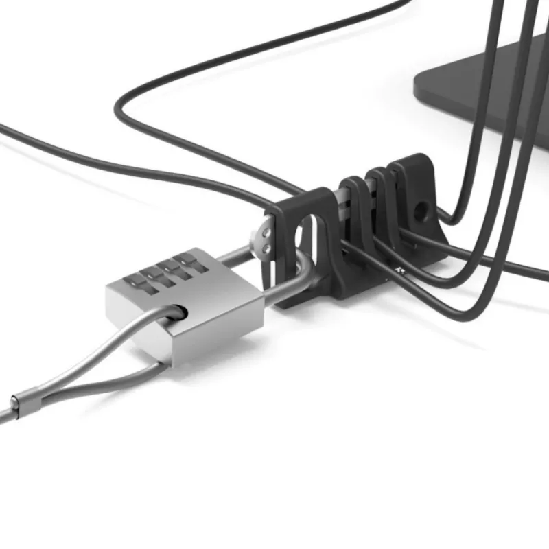 Port Connect Organizador de cabos de secretária para rato e teclado