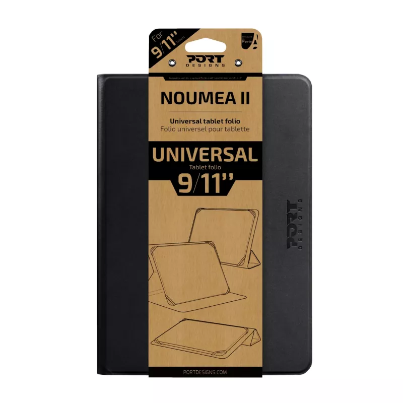 Port Designs Noumea II Capa tipo folio universal 9/11 para tablet – preta