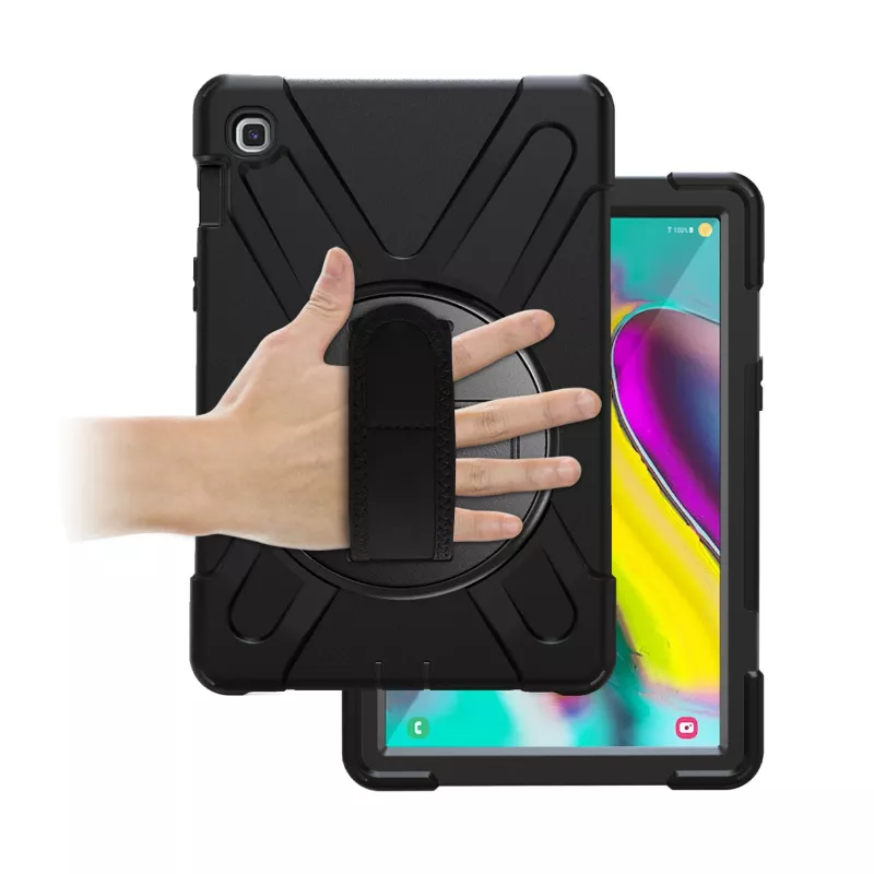 Estojo de proteção robusto e folio rotativo Port Designs Pro Shock 360 para Samsung Galaxy Tab A9+ - preto