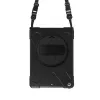 Estojo de proteção robusto e folio rotativo Port Designs Pro Shock 360 para Samsung Galaxy Tab A9+ - preto