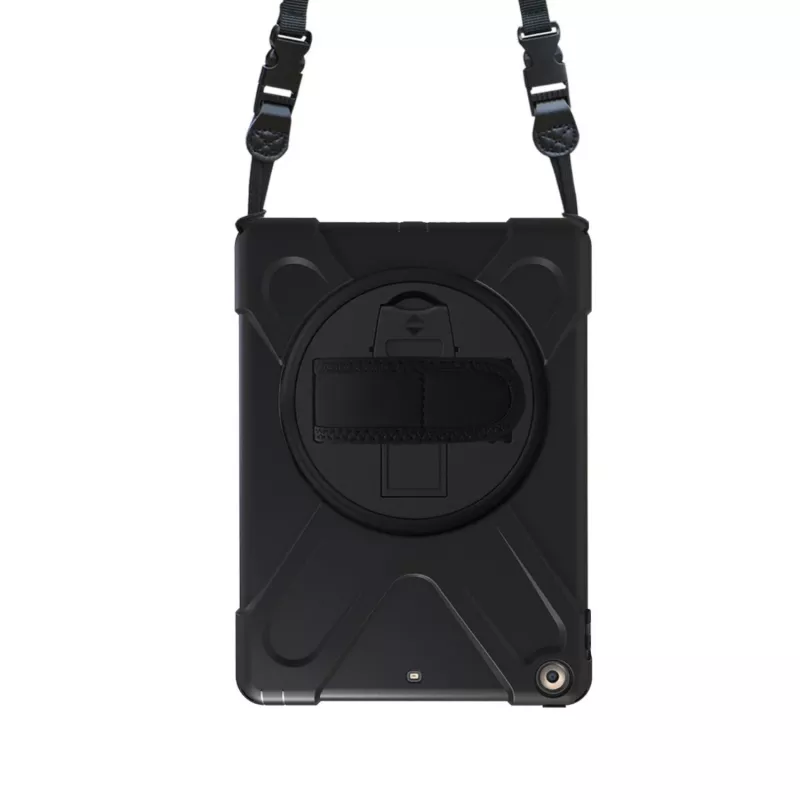 Estojo de proteção robusto e folio rotativo Port Designs Pro Shock 360 para Samsung Galaxy Tab A9+ - preto